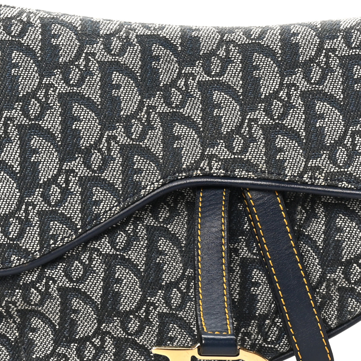 Christian Dior Monogram Saddle Bag Blue 8 of 10