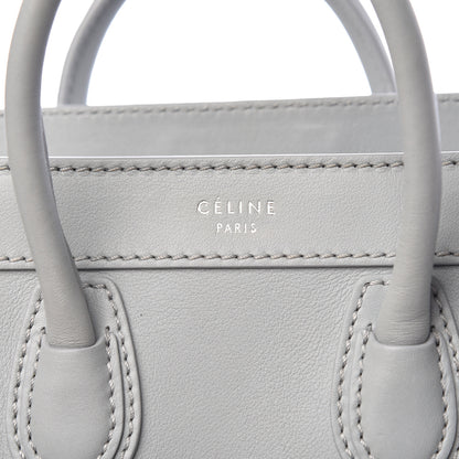 Celine Smooth Calfskin Nano Luggage Sky 10 of 14