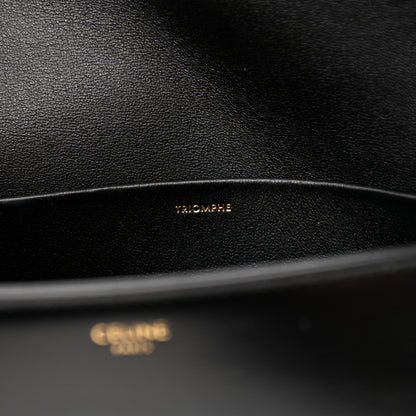 Celine Shiny Calfskin Triomphe Shoulder Bag Black 7 of 10