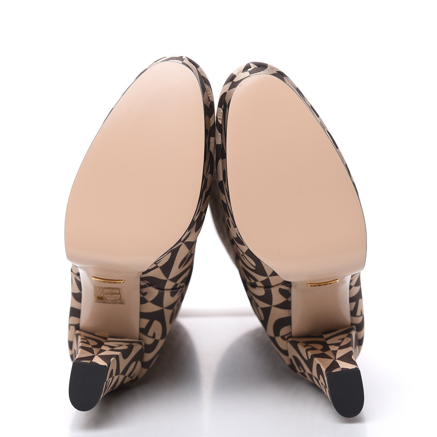 Gucci Fabric G Rhombus Print Platform Boots 40 Beige Cocoa 5 of 8