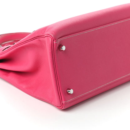 Hermes Epsom Candy Kelly Retourne 35 Rose Tyrien Rubis 6 of 14