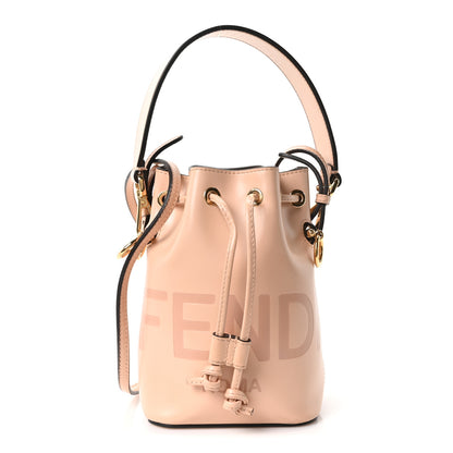 Fendi Vitello King F is Fendi Logo Embossed Mini Mon Tresor Bucket Bag Light Rose 1 of 10