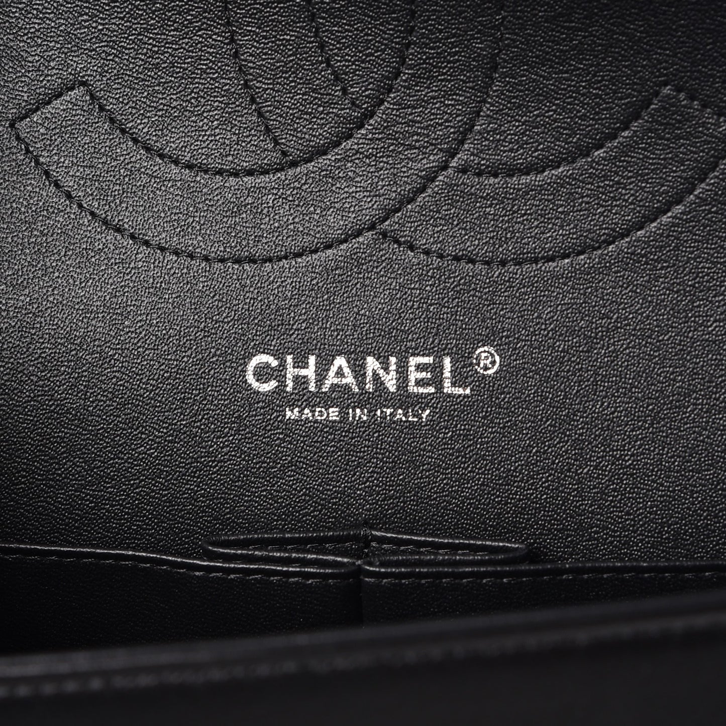 Lambskin Chevron Quilted Jumbo Double Flap So Black