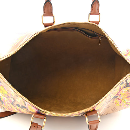 Louis Vuitton Metallic Monogram LV Garden Keepall Bandouliere 45 Gold 4 of 8