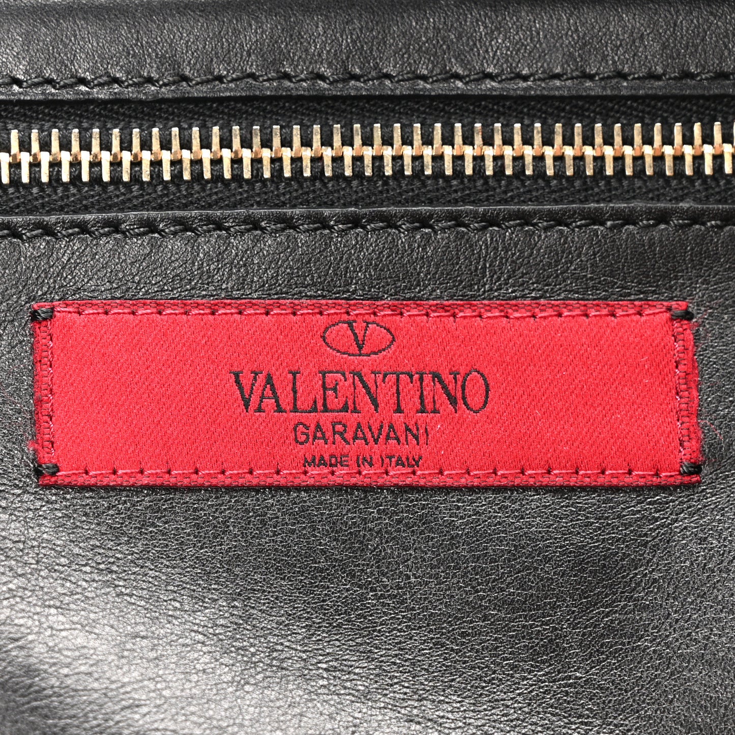 Grained Calfskin Small Rockstud Tote Black