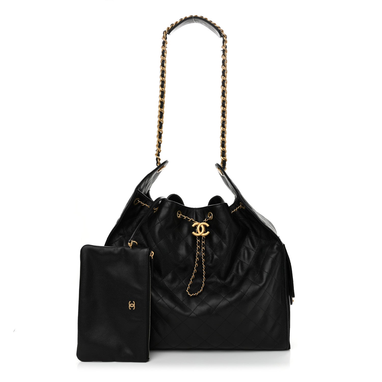 Chanel Caviar Quilted Large Chanel 25 Handbag Black 3 of 12