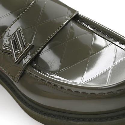 Louis Vuitton Shiny Calfskin Academy Loafers 38 Kaki 10 of 10