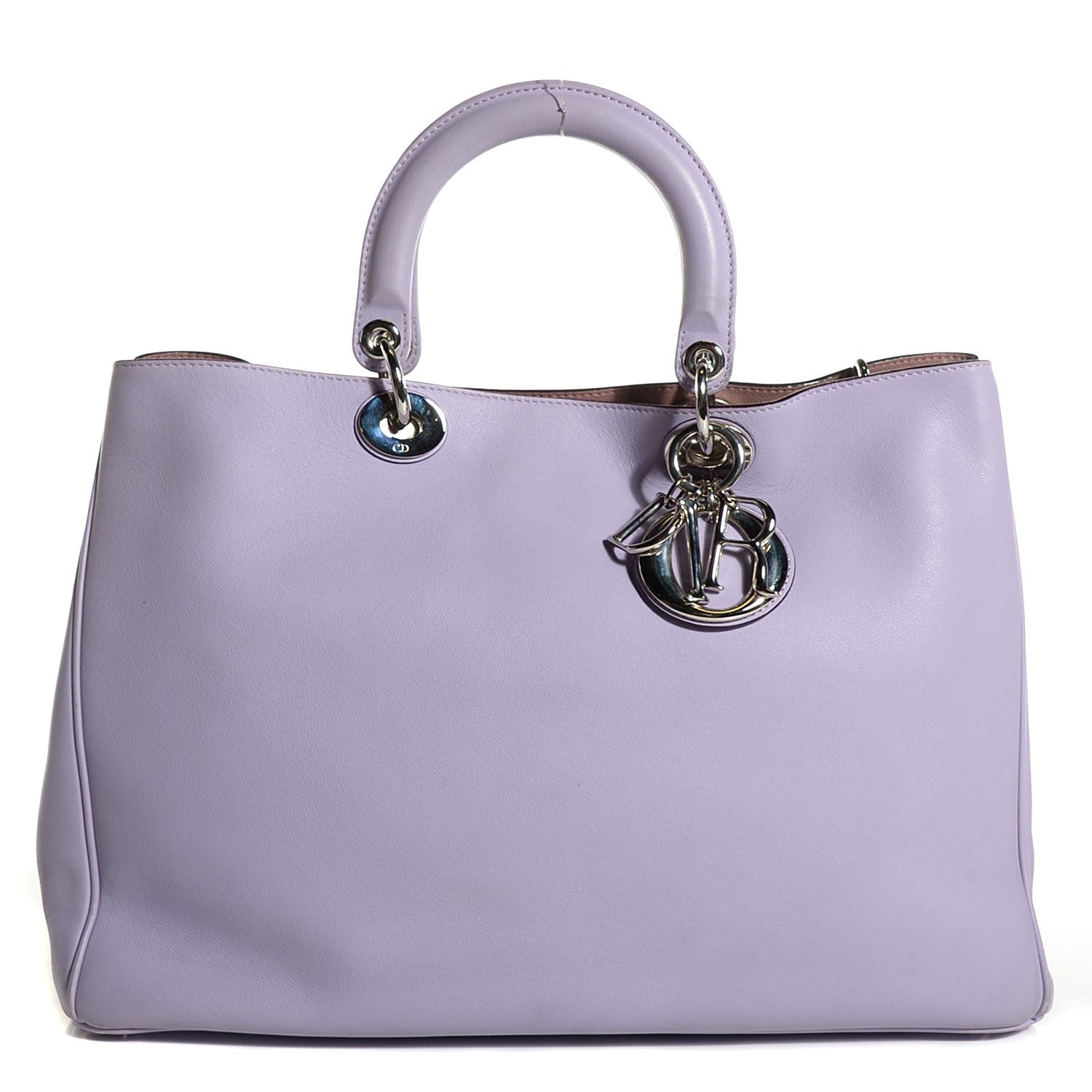 Christian Dior Calfskin Large Diorissimo Tote Lilac 1 of 12