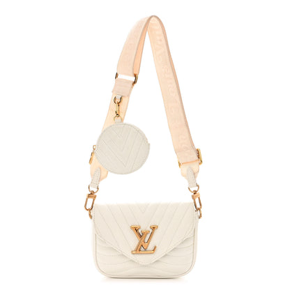 Louis Vuitton Calfskin New Wave Multi Pochette Snow 1 of 13