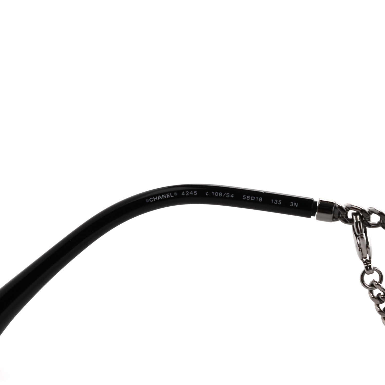 Chanel Round Chain Sunglasses 4245 Black 5 of 7