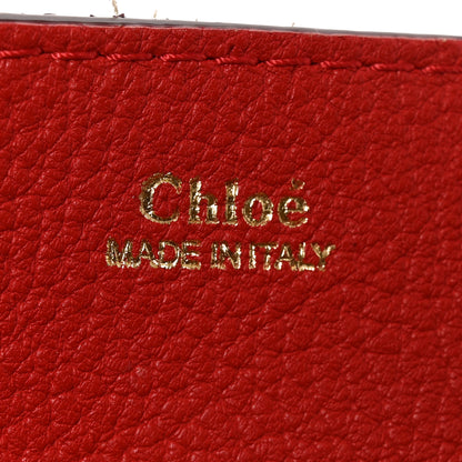 Chloe Grained Lambskin Mini Drew Shoulder Bag Plaid Red 5 of 8