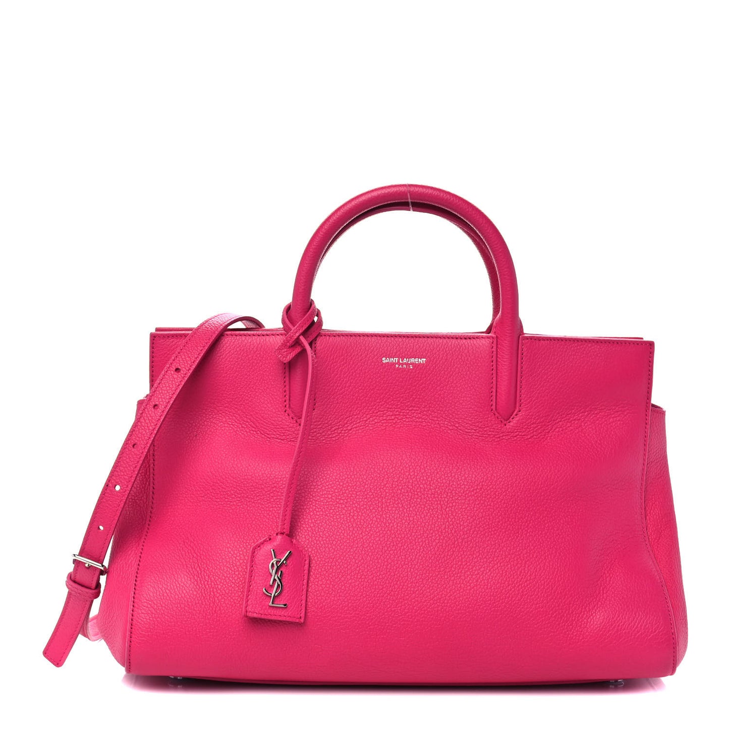 Grained Calfskin Small Cabas Rive Gauche Bubblegum