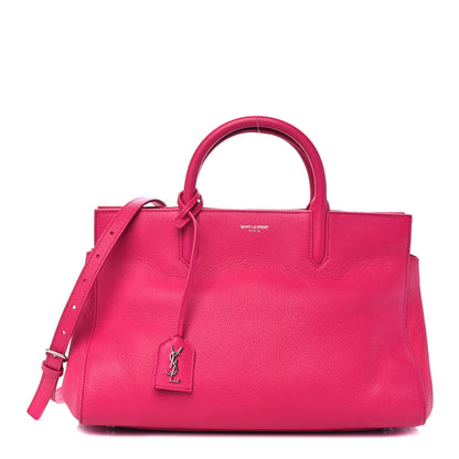 Saint Laurent Grained Calfskin Small Cabas Rive Gauche Bubblegum 1 of 11