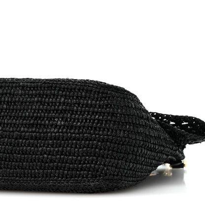 Loewe Raffia Donut Chain Medium Ola Shoulder Bag Black 9 of 12