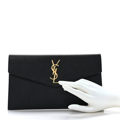 Saint Laurent Grain De Poudre Uptown Pouch Black 2 of 6