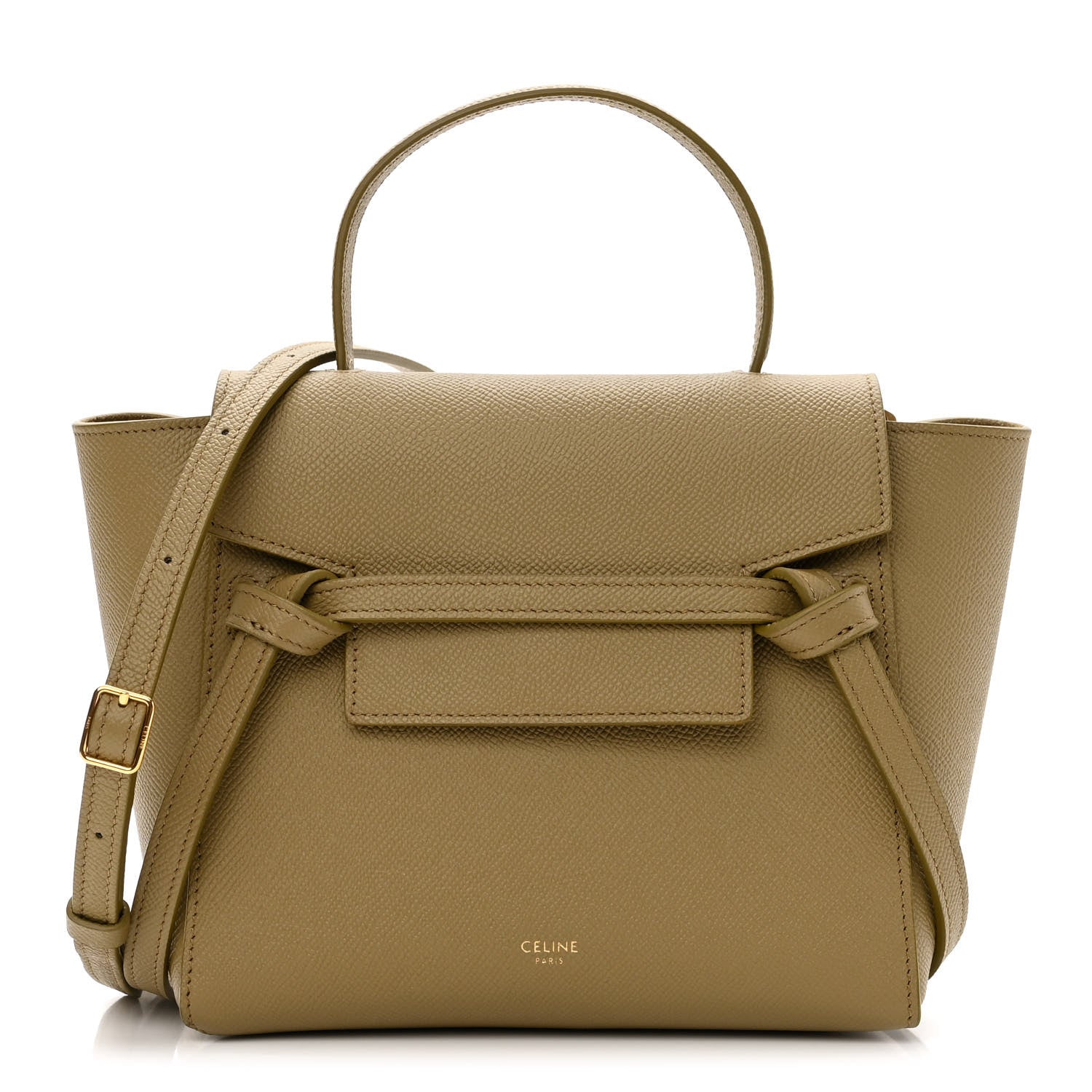 Celine Grained Calfskin Nano Belt Bag Olive 1 of 9