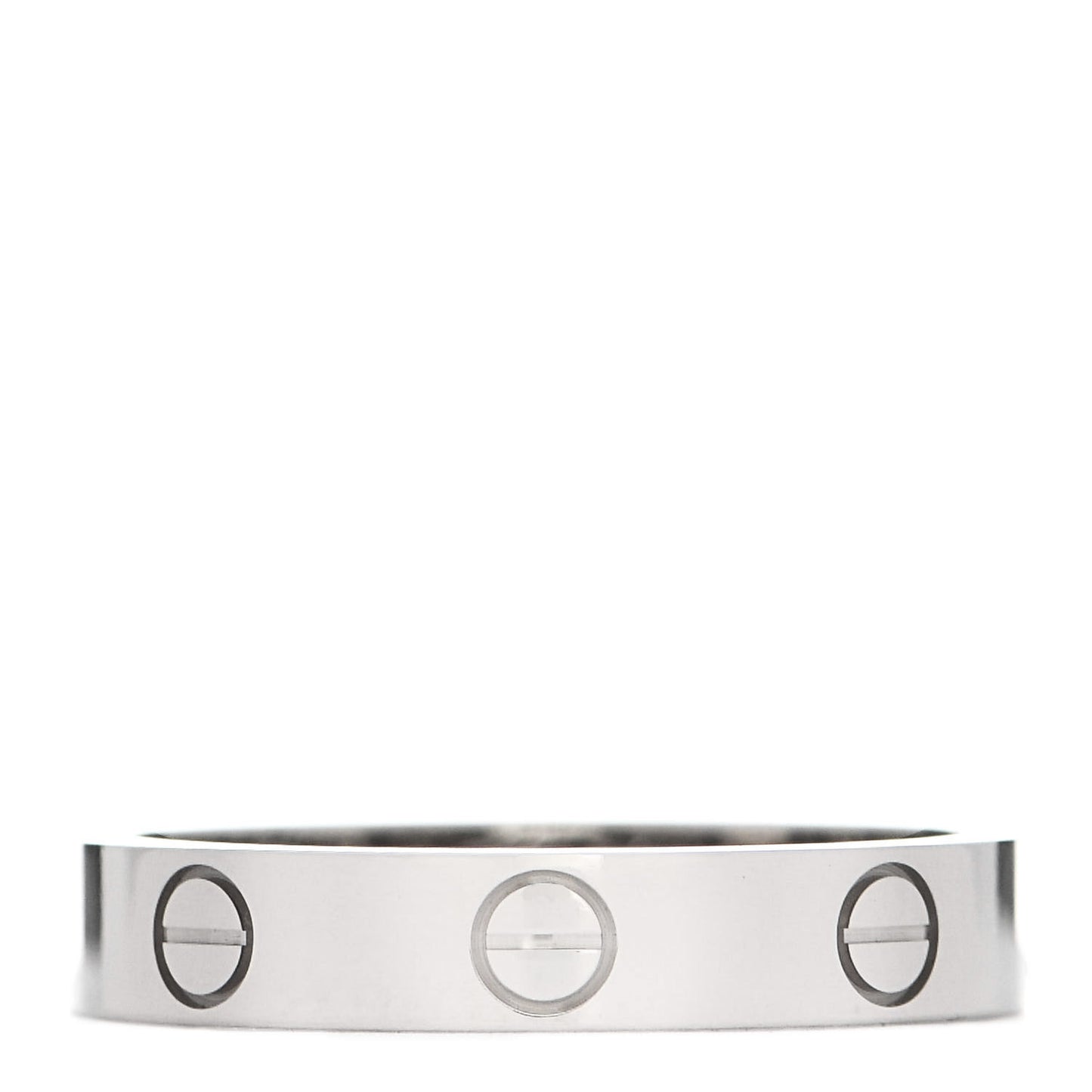 18K White Gold 3.5mm LOVE Wedding Band Ring 54 6.75