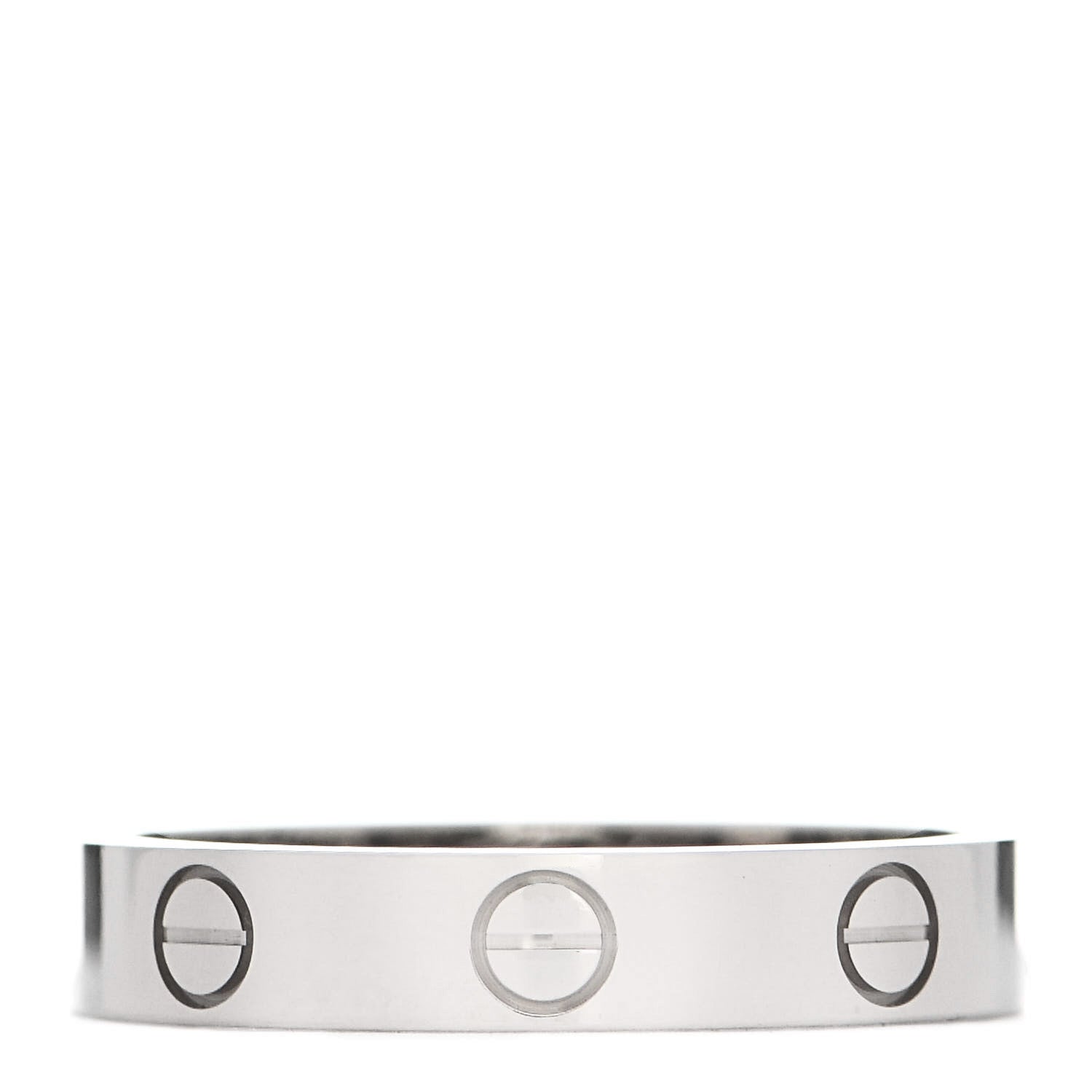 Cartier 18K White Gold 3.5mm LOVE Wedding Band Ring 54 6.75 1 of 4