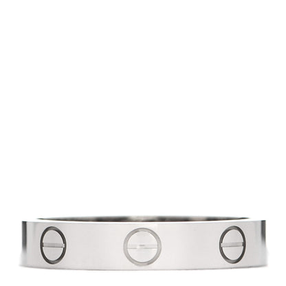 Cartier 18K White Gold 3.5mm LOVE Wedding Band Ring 54 6.75 1 of 4