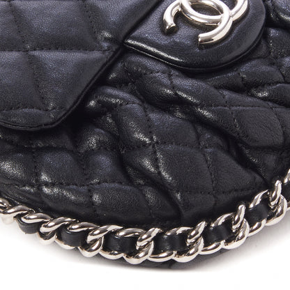 Chanel Washed Lambskin Quilted Mini Chain Around Flap Black 7 of 11