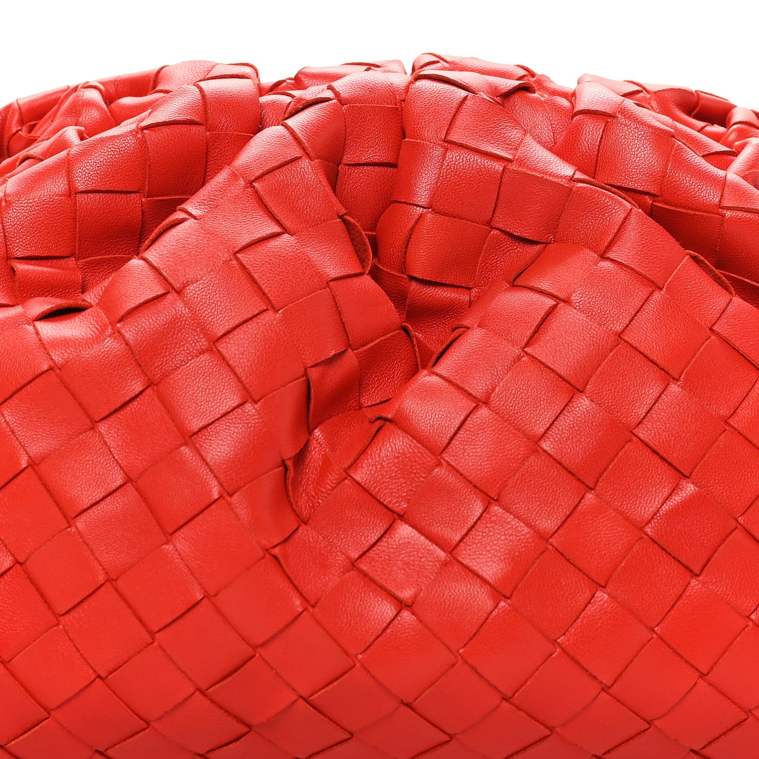 Bottega Veneta Nappa Maxi Intrecciato The Pouch Oversized Clutch Bright Red 8 of 10