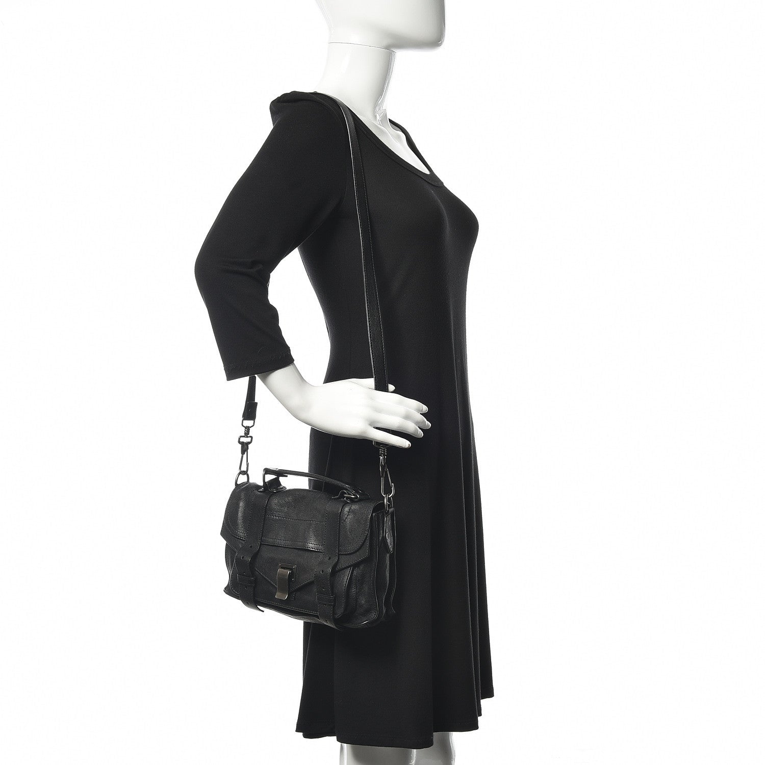 Proenza Schouler Lambskin Tiny PS1 Satchel Black 2 of 14