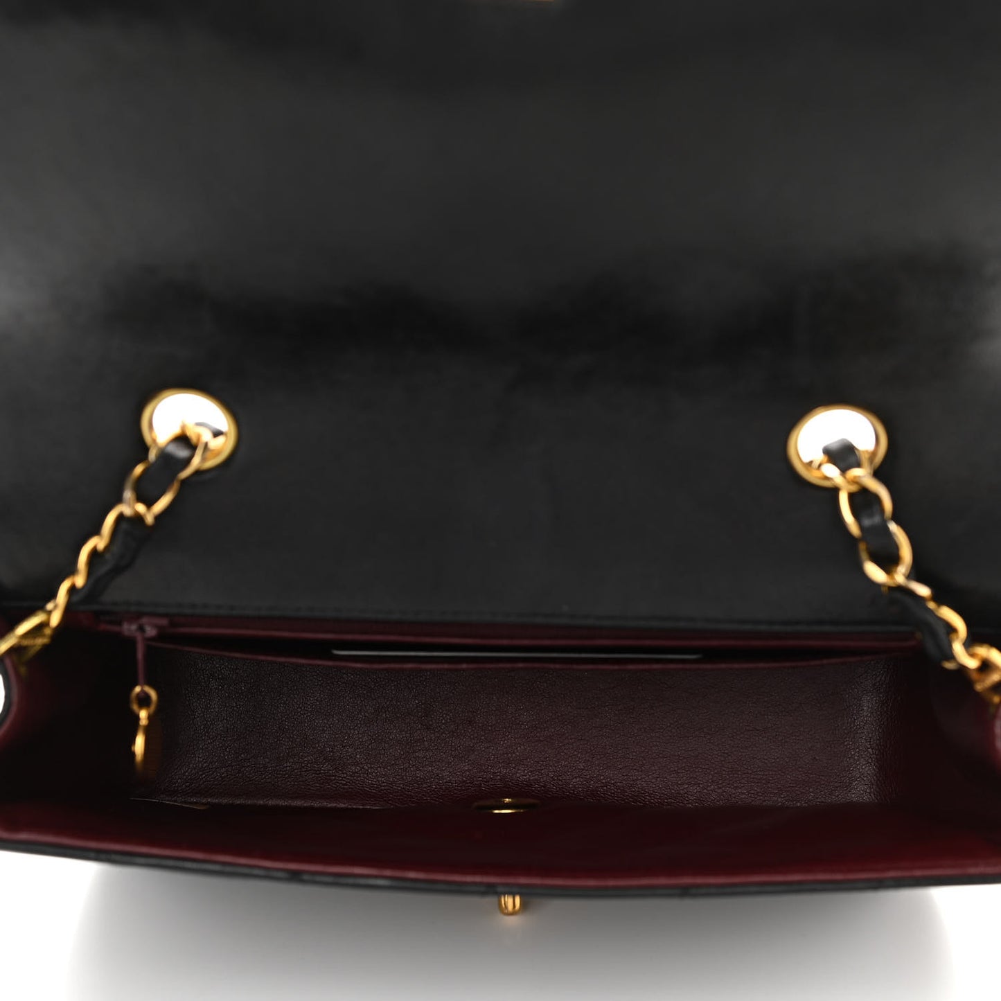 Lambskin Quilted Small Single Flap Black
