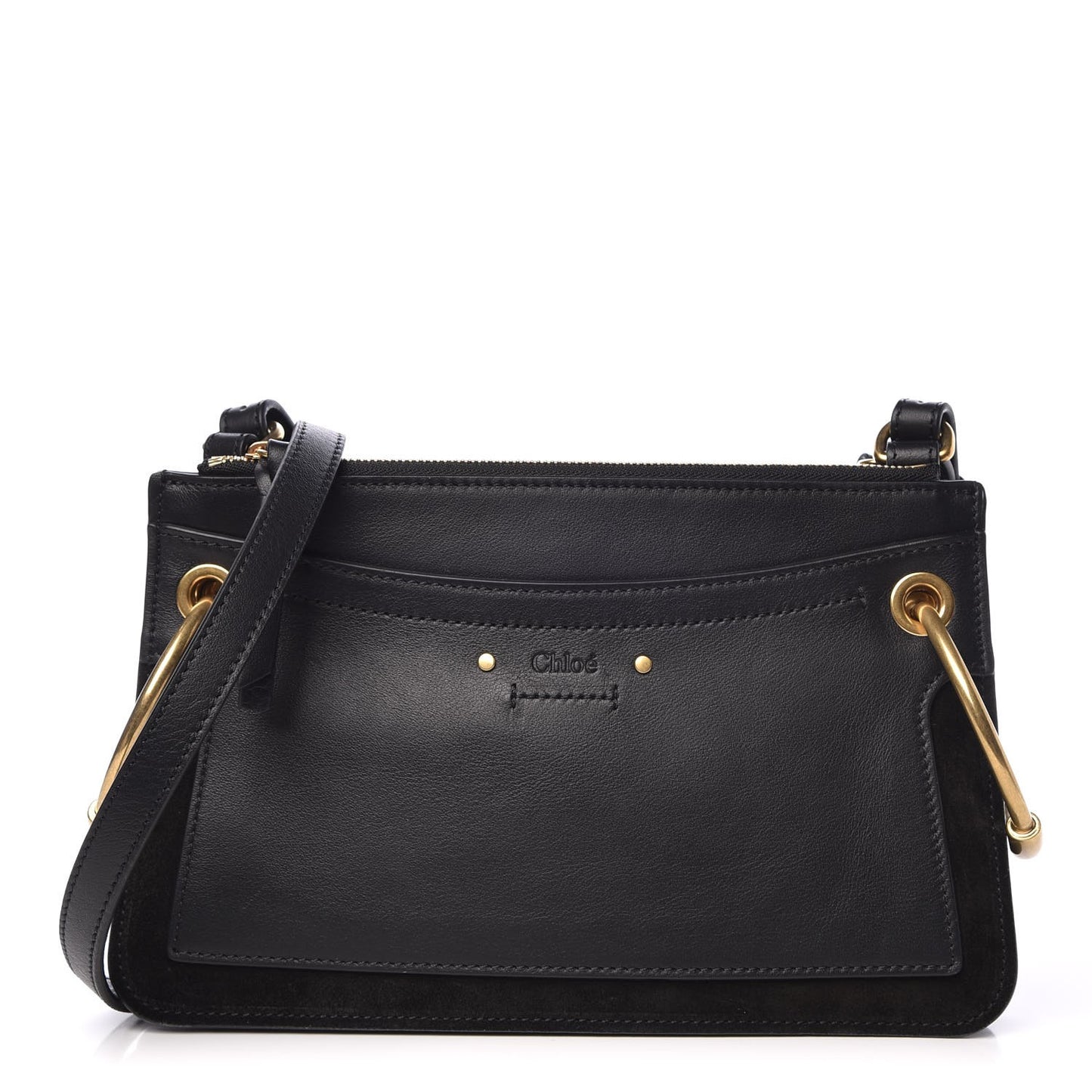 Calfskin Suede Mini Roy Bag Black