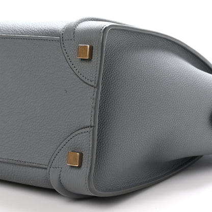 Celine Baby Drummed Calfskin Micro Luggage Kohl 10 of 10