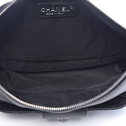 Chanel Grained Calfskin Quilted Casual Rock Waist Bag Fanny Pack Black 5 of 10