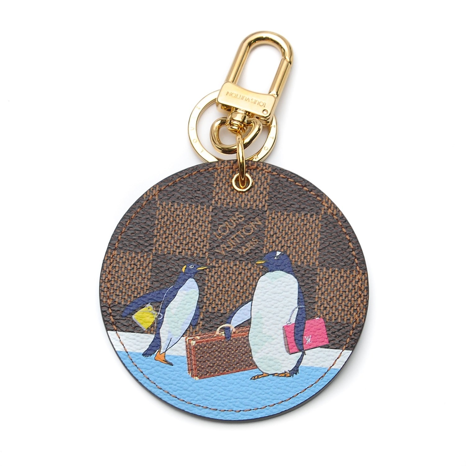 Louis Vuitton Damier Ebene Illustre Manchot Bag Charm Key Holder 1 of 4