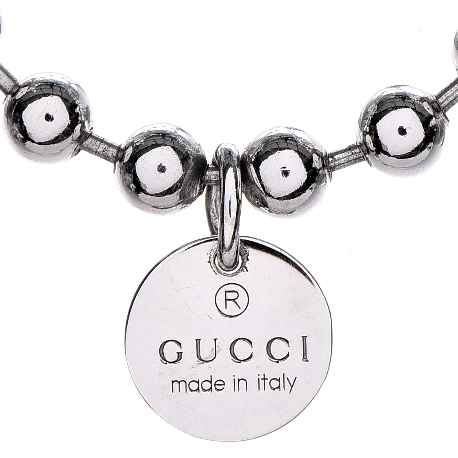Gucci Sterling Silver Boule Five Charm Bracelet 4 of 8