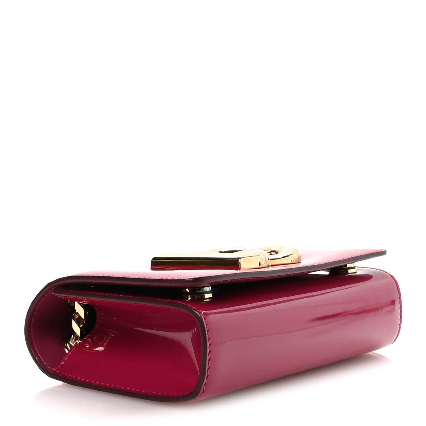 Patent DG Girls Phone Shoulder Bag Ciclamino