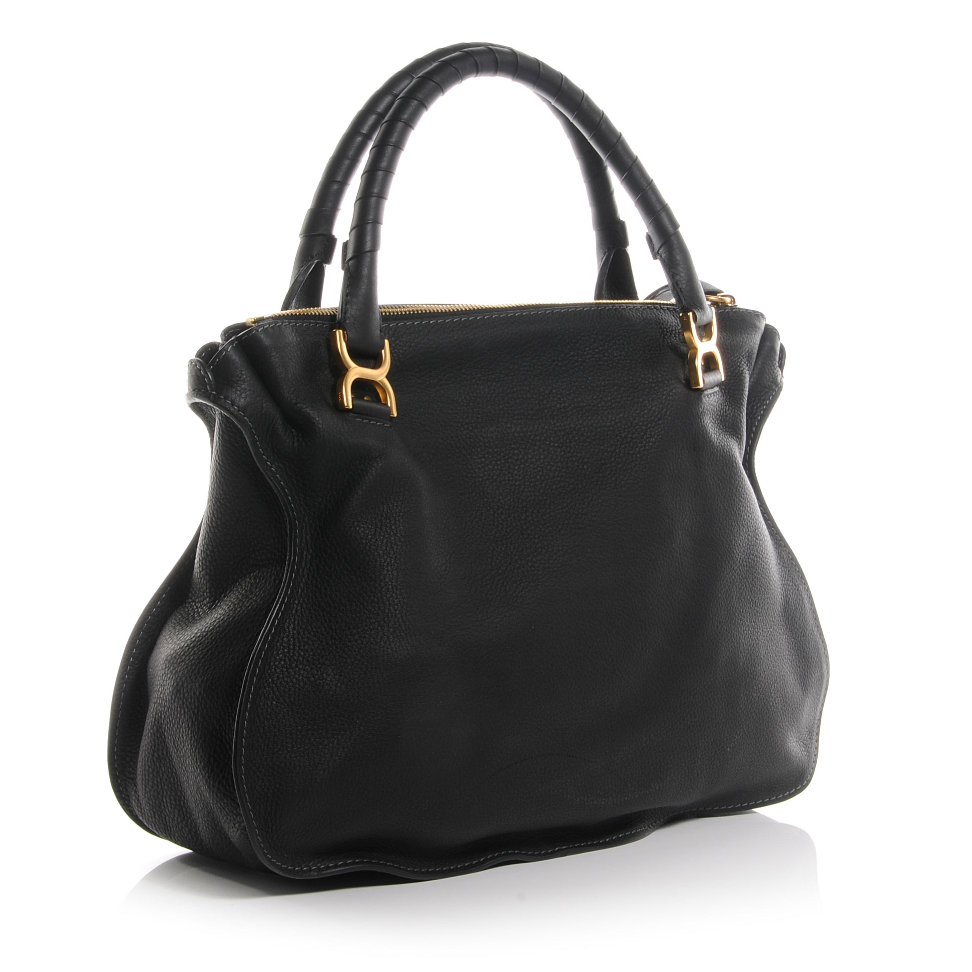 Chloe Calfskin Large Marcie Satchel Black 3 of 9