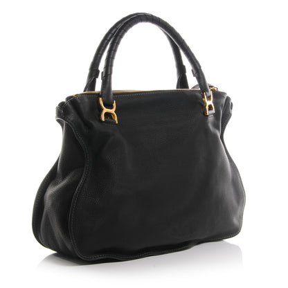Chloe Calfskin Large Marcie Satchel Black 3 of 9