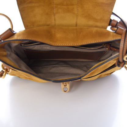 Chloe Suede Small Lexa Shoulder Bag Mustard Brown 5 of 11