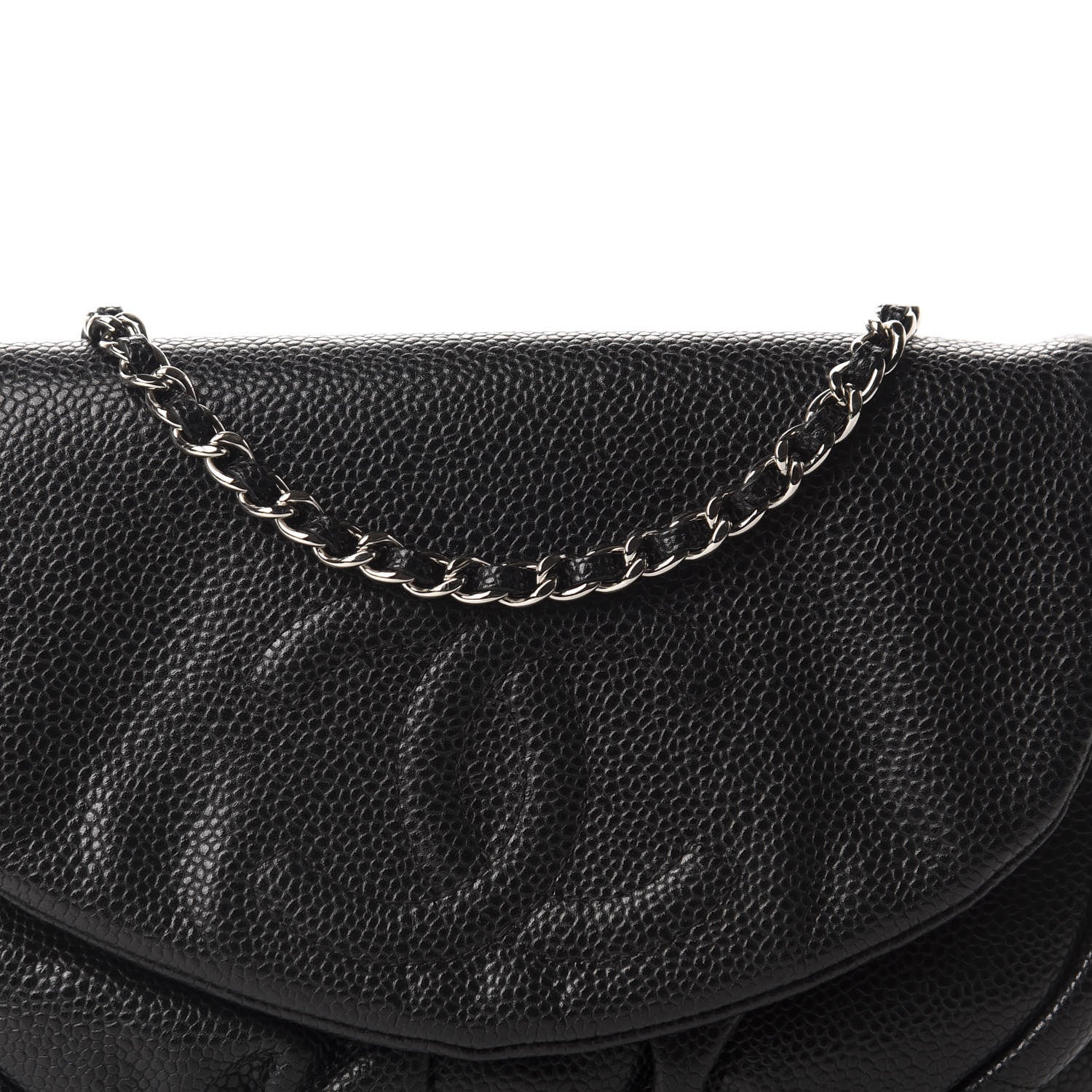 Chanel Caviar Half Moon Wallet On Chain WOC Black 11 of 11