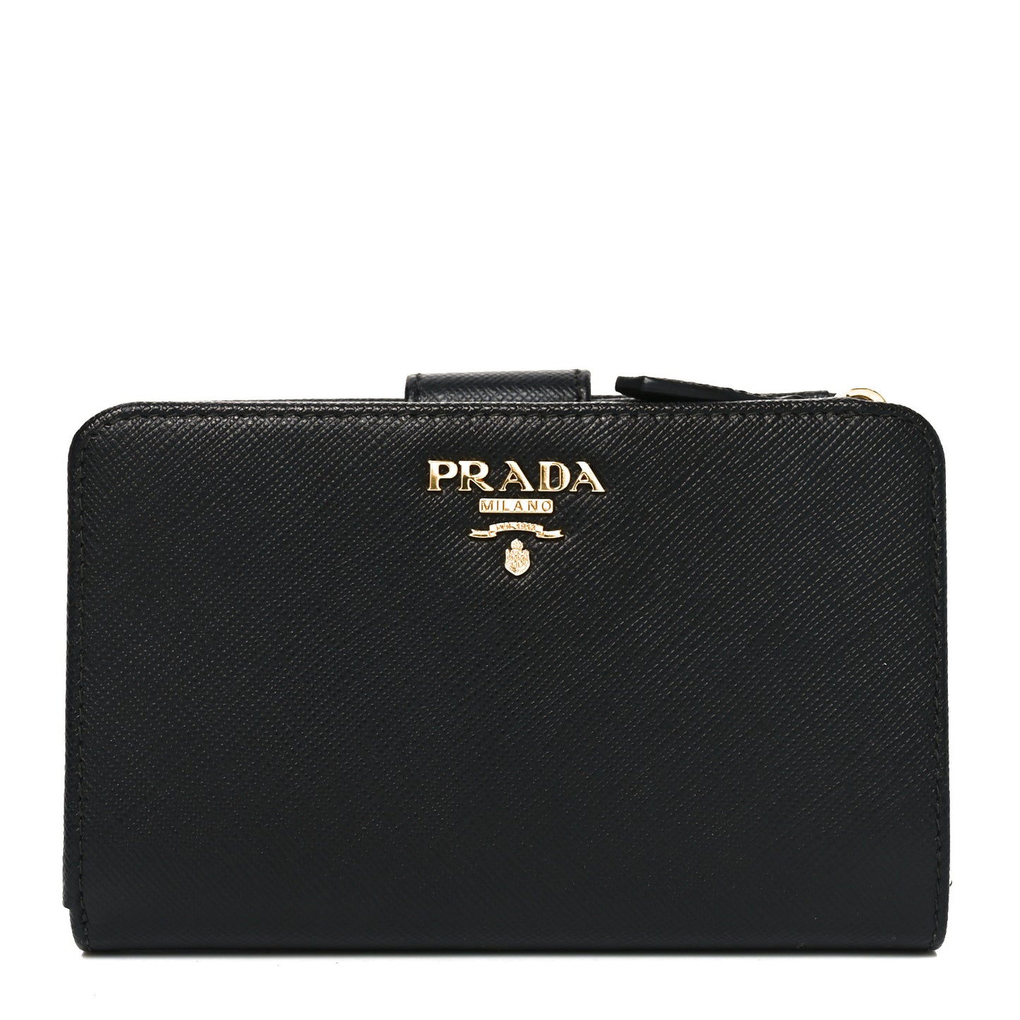 Saffiano Metal Compact Wallet Black
