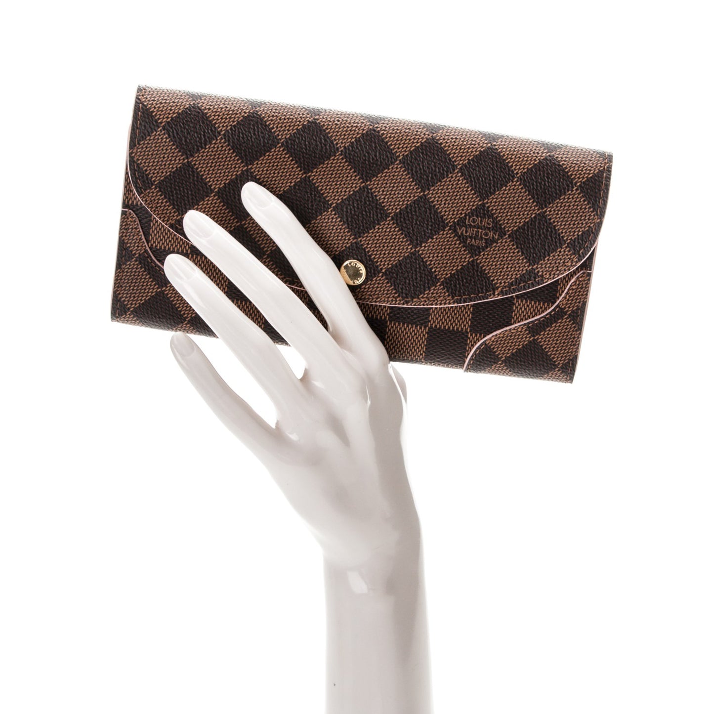 Damier Ebene Caissa Wallet Rose Ballerine