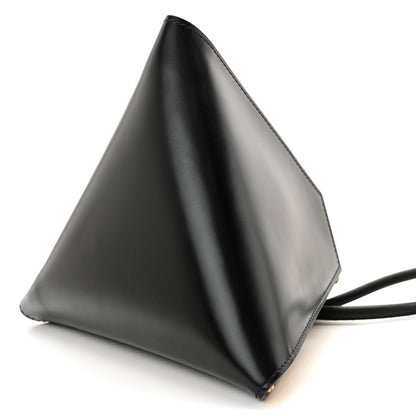 Bottega Veneta Calfskin Pyramid Bag Black 8 of 9