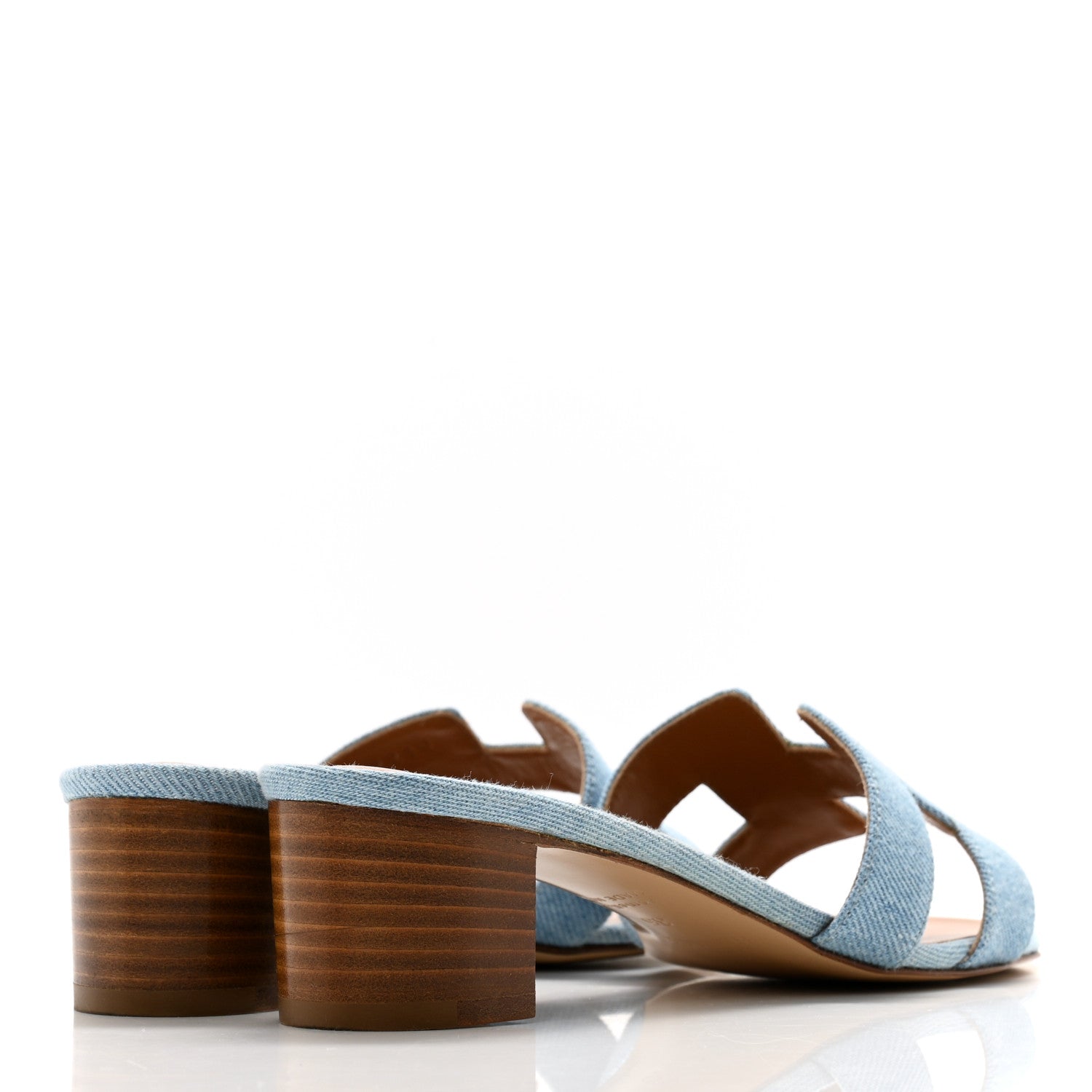 Hermes Denim Oasis Sandals 35 Bleu Clair 4 of 11