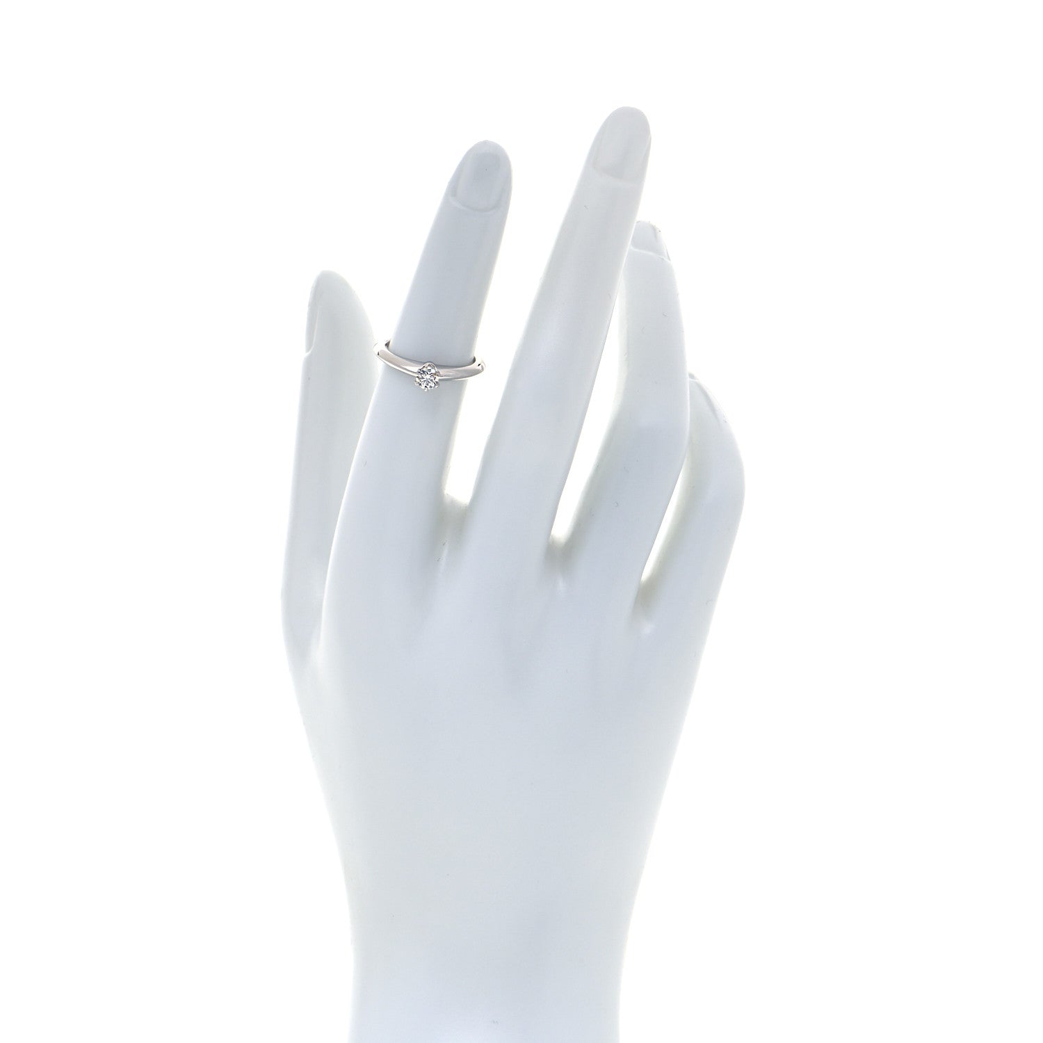 Tiffany Platinum Diamond .20ct Solitaire Engagement Ring 49 5 2 of 8