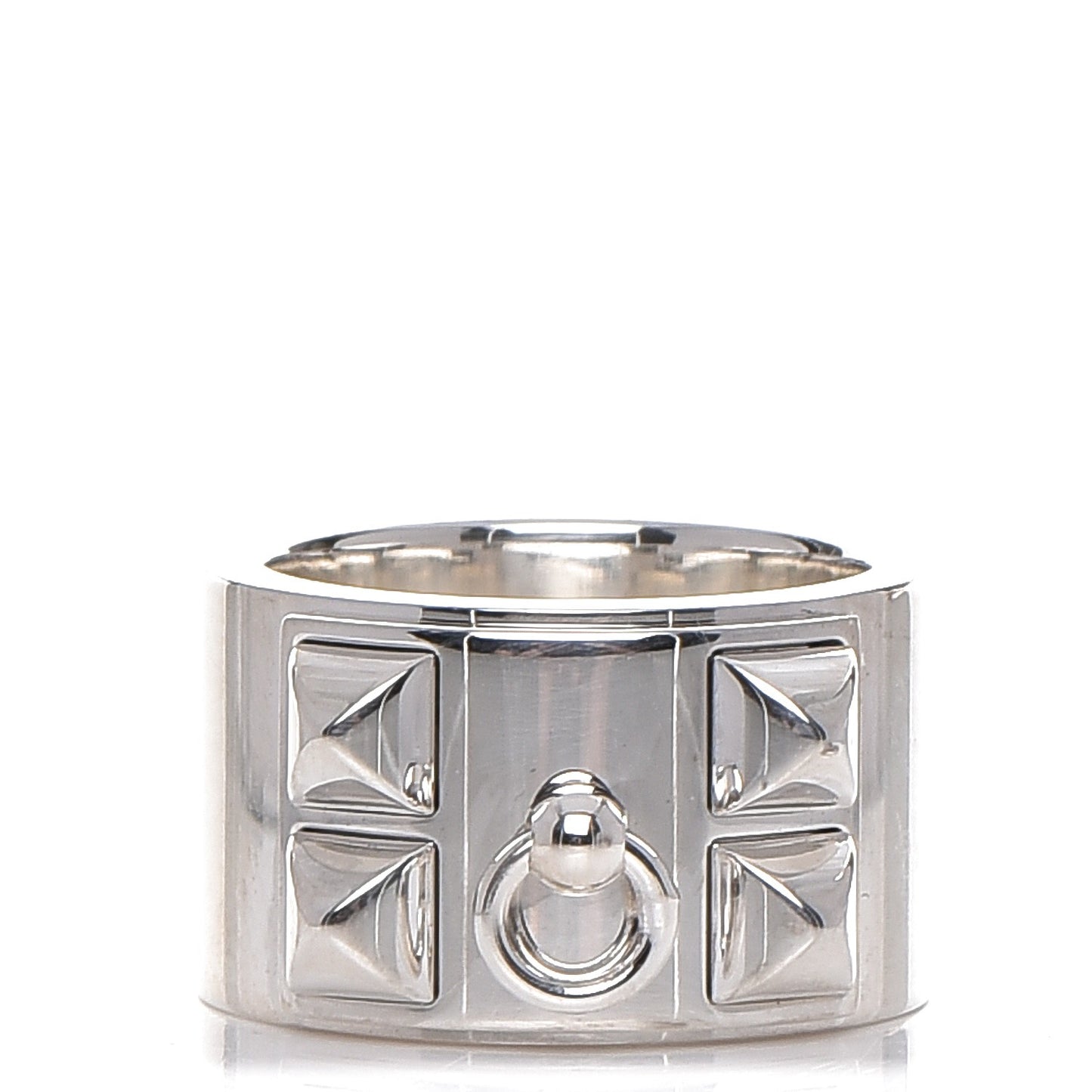 Sterling Silver Collier De Chien CDC Ring 52 6