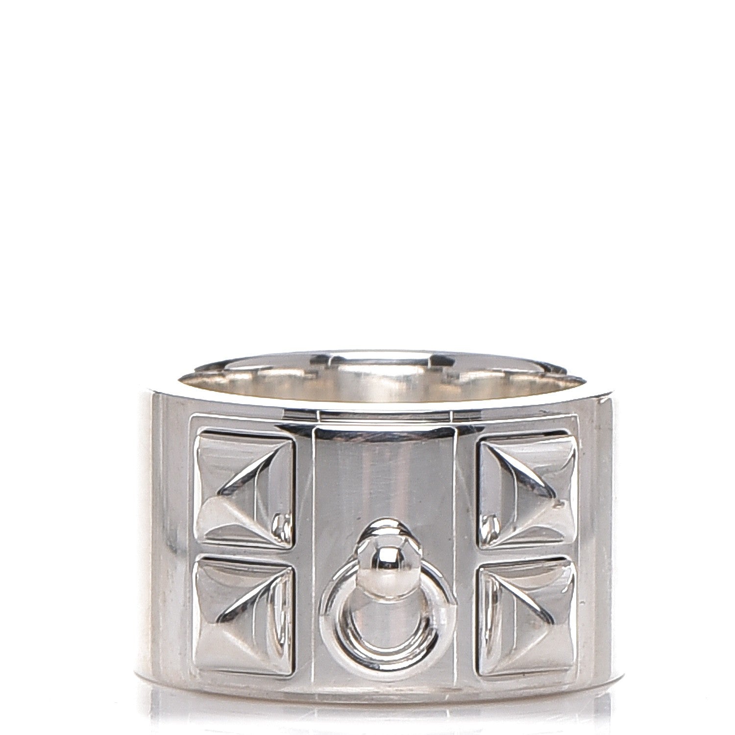 Hermes Sterling Silver Collier De Chien CDC Ring 52 6 1 of 4