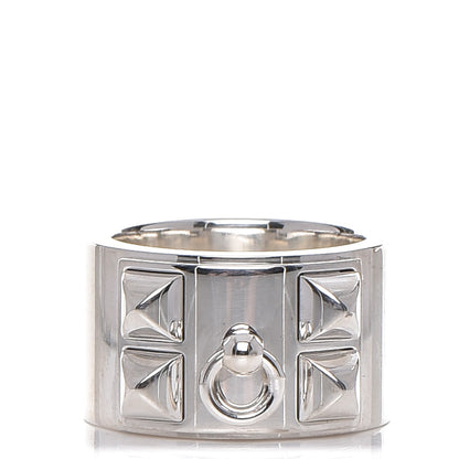 Hermes Sterling Silver Collier De Chien CDC Ring 52 6 1 of 4