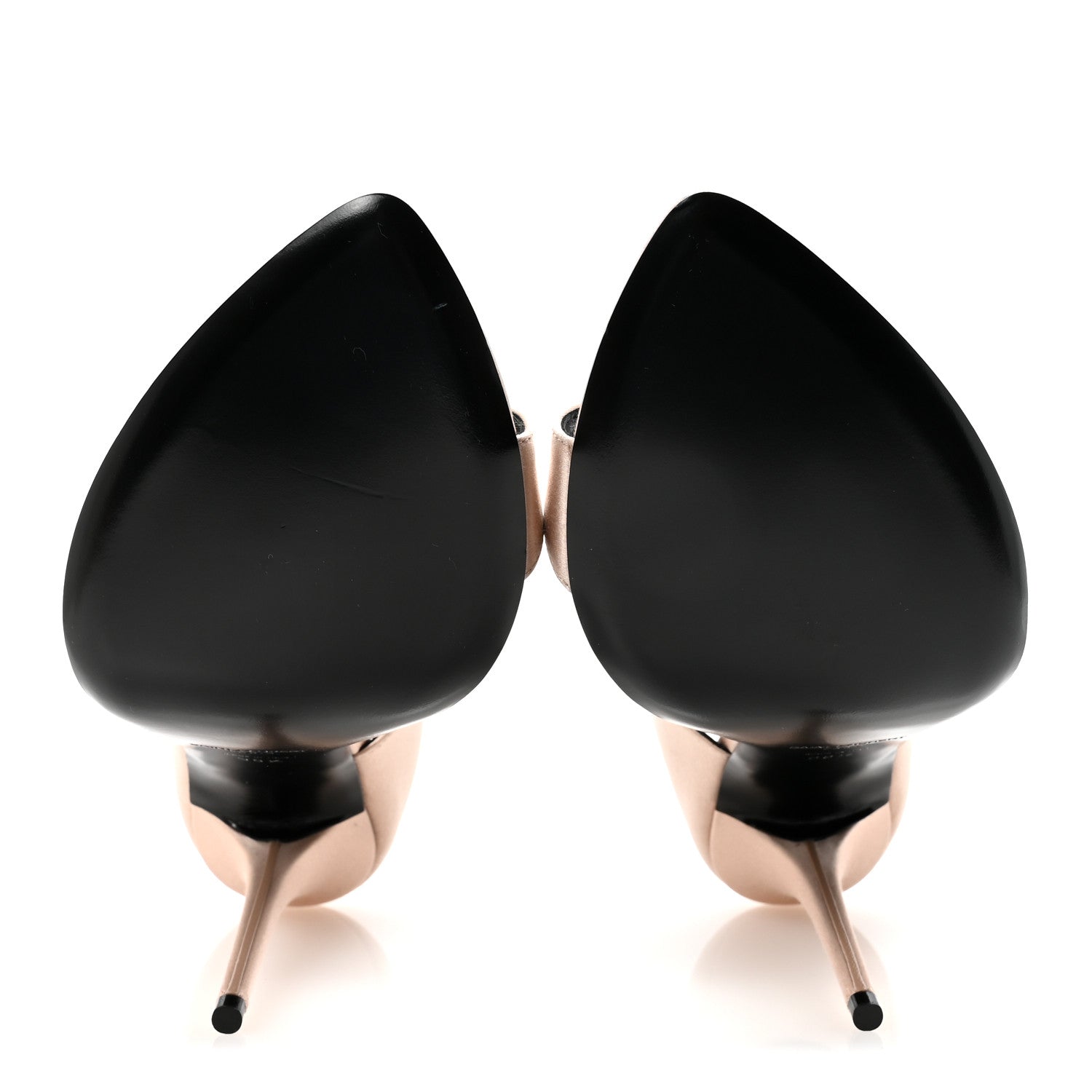 Saint Laurent Crepe Satin Dive 110 Mule Sandals 38.5 38.5 Genuine Nude 6 of 10