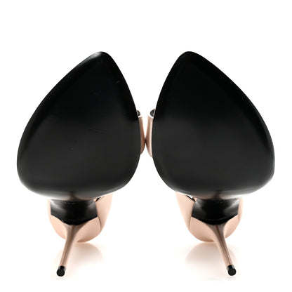 Saint Laurent Crepe Satin Dive 110 Mule Sandals 38.5 38.5 Genuine Nude 6 of 10