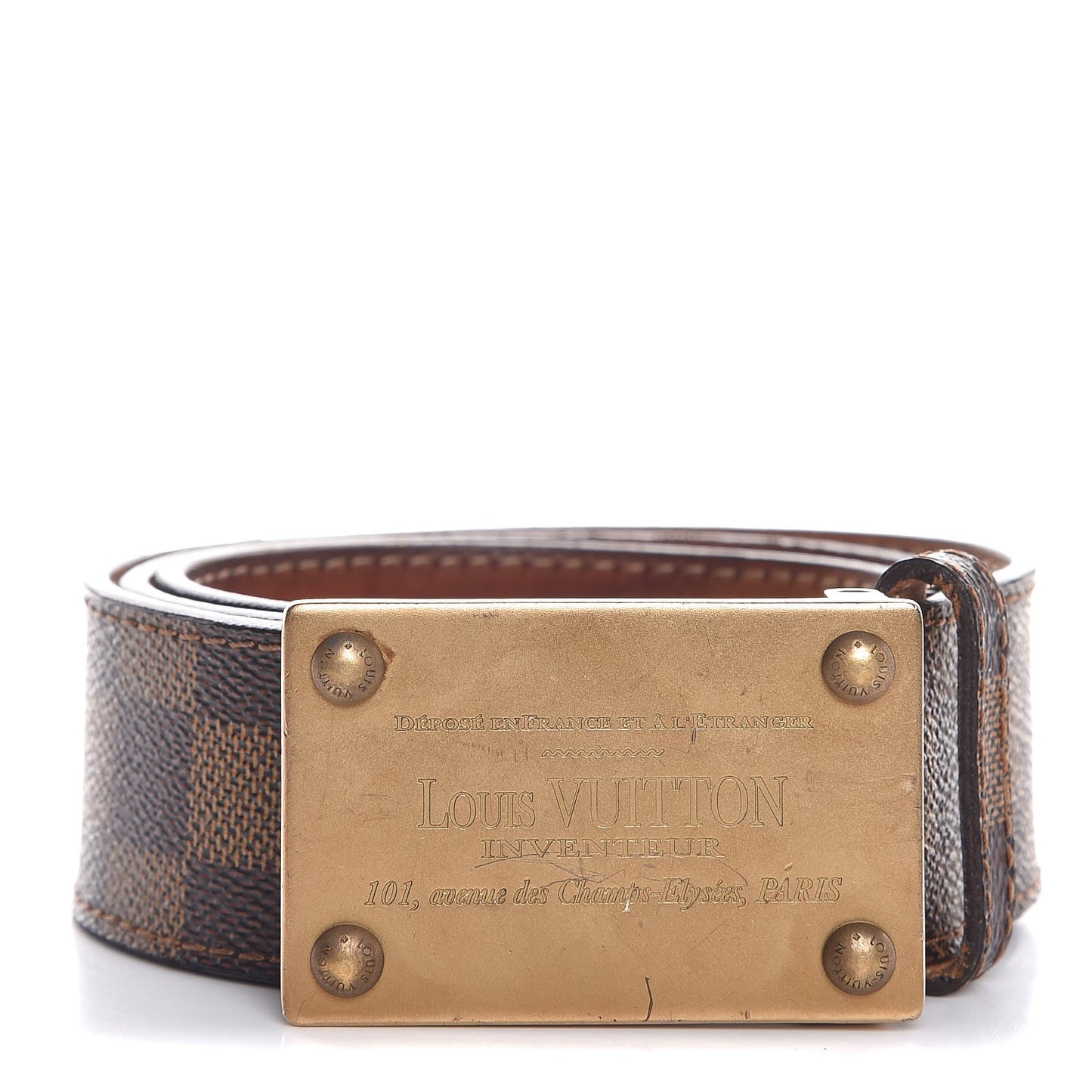 Damier Ebene Inventeur Belt 80 32