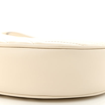 Gucci Calfskin Matelasse Chevron Mini GG Marmont Half Moon Hobo Mystic White 10 of 15