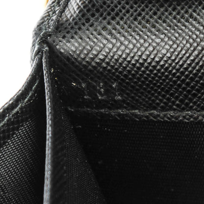 Prada Saffiano Metal Oro Chain Wallet Nero Black 6 of 7